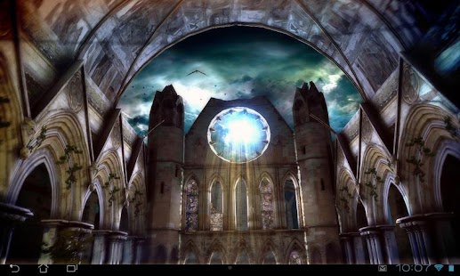 Screenshot dello sfondo animato 3D gotico