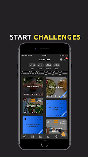 Android application Willpower: Challenge Yourself screenshort