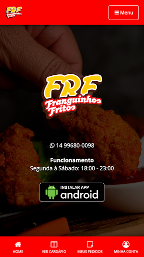 Android application Franguinhos Fritos screenshort