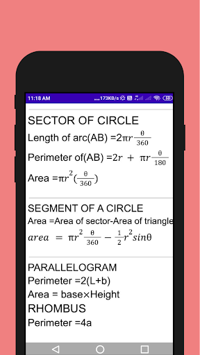Class 10 Math formula Screen 2