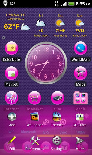 LC Pink Sphere Theme Screen 2