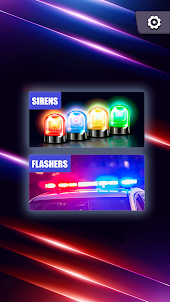Sirene e luzes da polícia