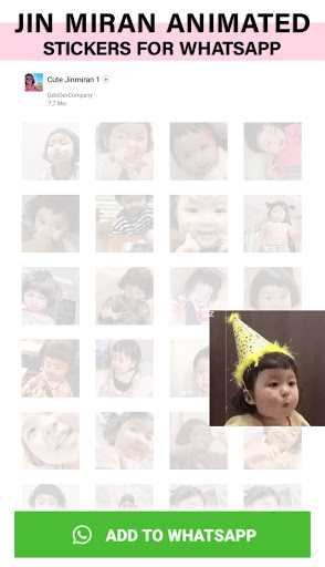 Animated Cute JinMiran Sticker Screen 3
