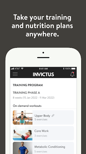 Android application Invictus Performance screenshort
