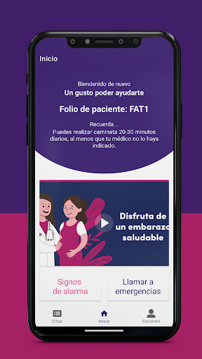 Paciente embarazada SESA Screen 3