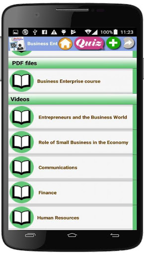 Business Enterprise course Screen 3