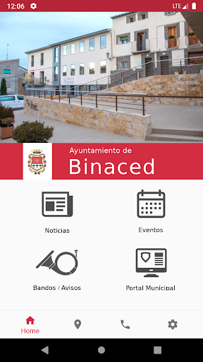 Android application Ayuntamiento de Binaced screenshort