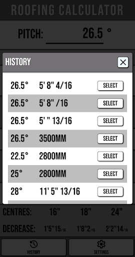 Roofing Calculator Screen 3