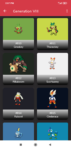 Pokelist Screen 2