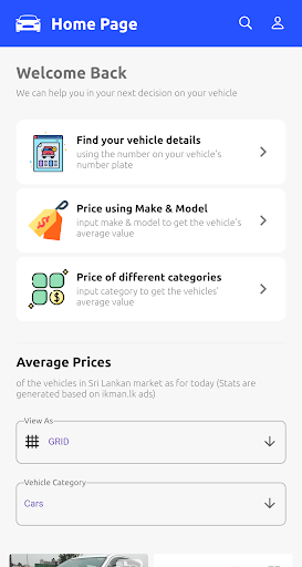 Android application Vehicle Stats - Sri Lanka screenshort