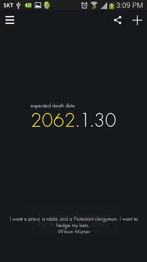 Android application Death Time - Life Timer screenshort