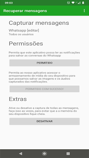 Mensagens apagadas Screen 3