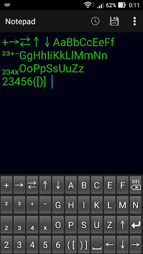 Android application Chemical equation keyboard A screenshort