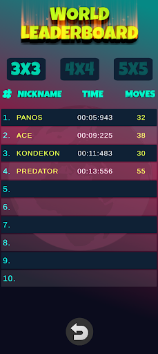 Sliding Puzzle Leaderboard Screen 3