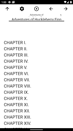 Android application Book, Adventures of Huckleberr screenshort