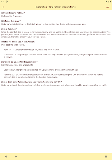 Lutheran Catechism Screenshot