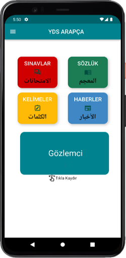 Android application YDS Arapça screenshort