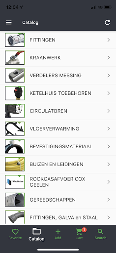 Android application Fittingshop screenshort