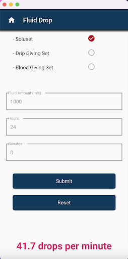 Paed Calc (Africa) Screen 3