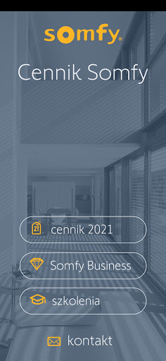 Android application Cennik Somfy screenshort