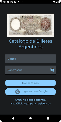 Android application Catalogo Billetes Argentinos screenshort