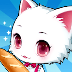 Cover Image of डाउनलोड एक कैफे में एक प्यारी सी सफेद बिल्ली के साथ रोटी बनाओ। !: हैप्पी हैप्पी ब्रेड 1.5.1 APK