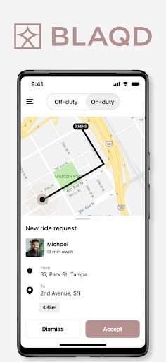 Android application BLAQD Driver screenshort