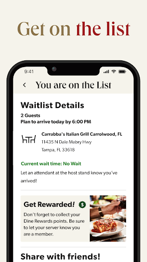 Screenshot of Carrabba's Italian Grill