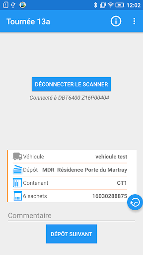 Android application CoursierLab screenshort