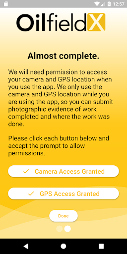 Android application OilfieldX screenshort