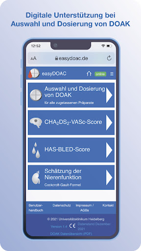 Android application easyDOAC screenshort