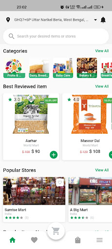 Android application Royal Grocery User screenshort