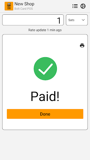 Bolt Card PoS Screen 3