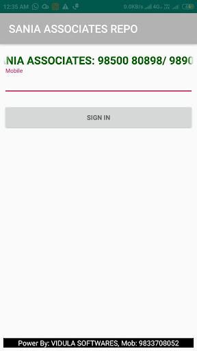 Android application SANIYA ASSOCIATES screenshort