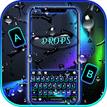 Cover Image of Tải xuống Neon Water Drops Keyboard Them  APK