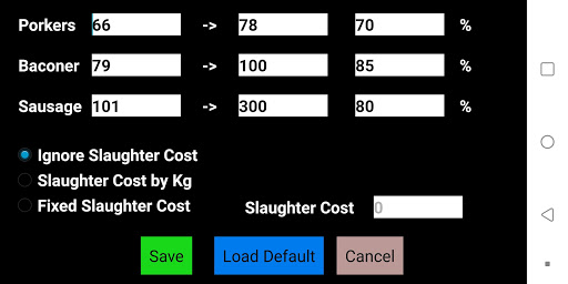 Pig Auction Calculator Screen 2
