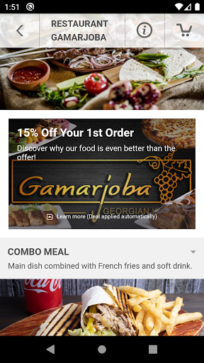 Restaurant Gamarjoba Screen 3