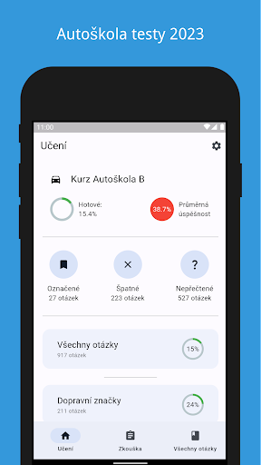 Android application Autoškola testy 2024 screenshort