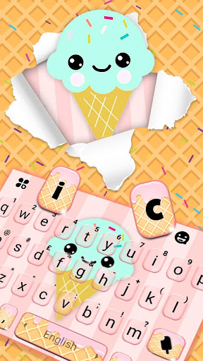 Cute Ice Cream2 Keyboard Theme Screen 2