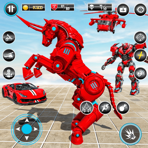 Horse Car Robot Game Robot War  Icon