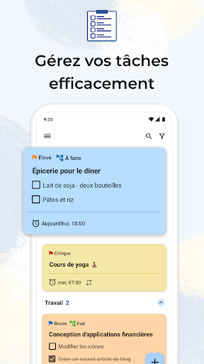 Aperçu de l'application