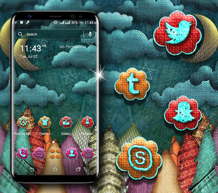 Knitting Cloud Launcher Theme - 2.4 - (Android)