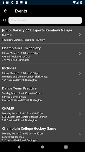 My Champlain Screen 3