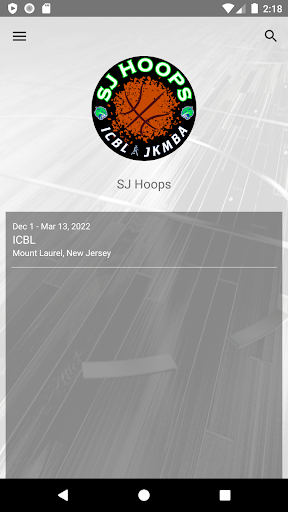Android application SJ Hoops screenshort