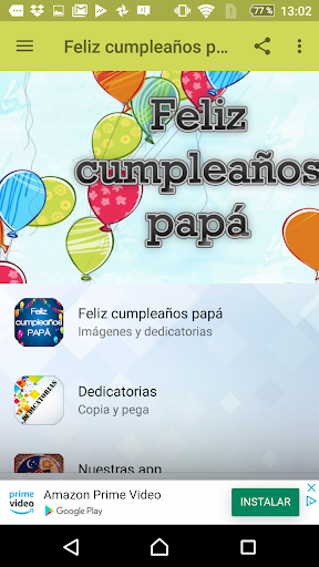 Android application El mejor Papá del Mundo cumple screenshort