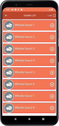 Whistle Sounds Screen 3