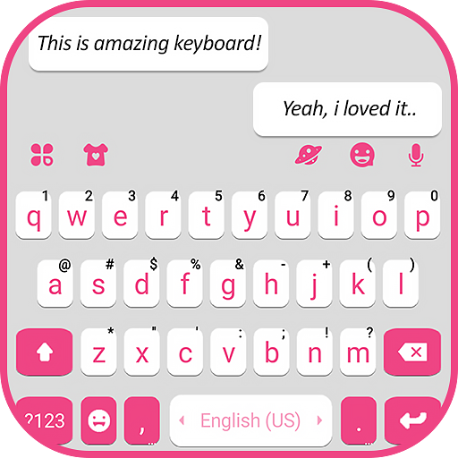 Pink White Chat Keyboard Theme 7.2.0_0310 Icon