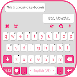 Cover Image of Download Pink White Chat Keyboard Theme  APK