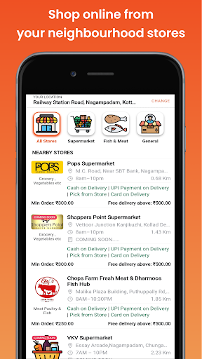 Android application Basket4Me Nearby Grocery Shops screenshort