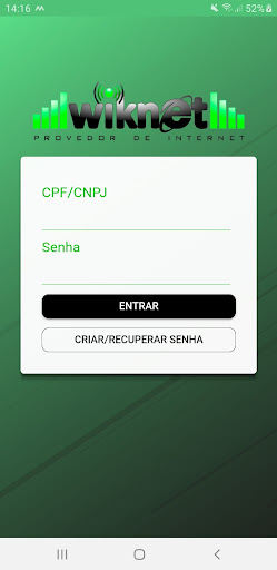 Android application Cliente Wiknet screenshort